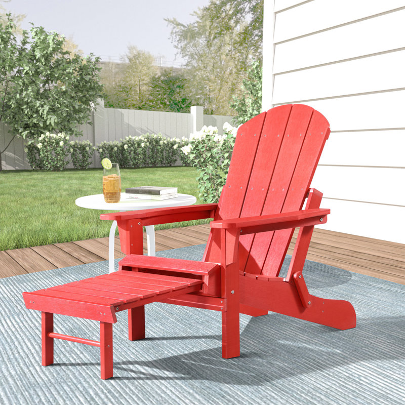 Rosecliff Heights Hurley Stanton Drew Plastic/Resin Folding Adirondack